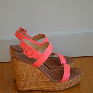 KATE SPADE Coral Dancer Platform Wicker Wedge